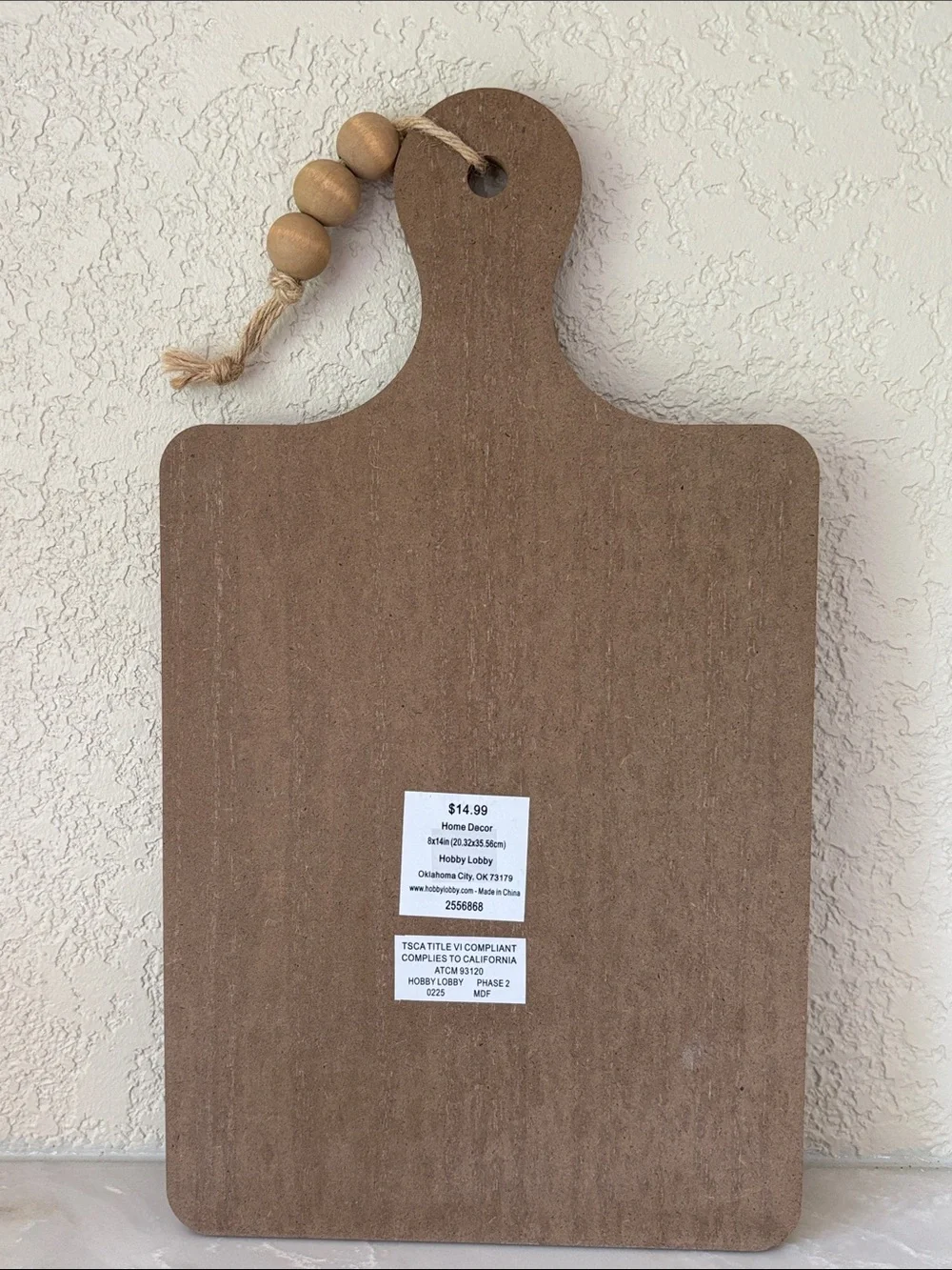 Hobby Lobby Wooden Wall Plaque in Natural Brown
